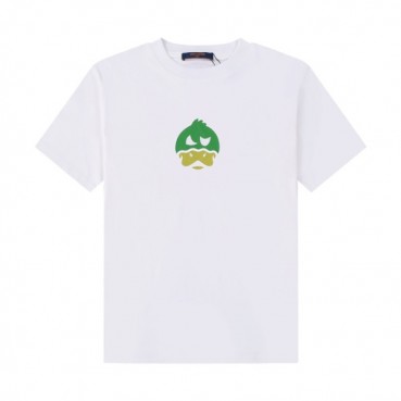 루이비통 남성 화이트 크루넥 반팔티 - Mens White Tshirts 