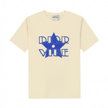 디올 남성 크루넥 아이보리 반팔티 - Mens Ivory Tshirts 