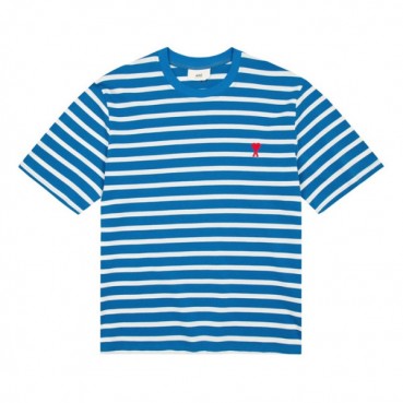 아미 남성 크루넥 블루 반팔티 - Mens Blue Tshirts 