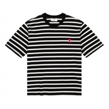 아미 남성 크루넥 블랙 반팔티 - Mens Black Tshirts 