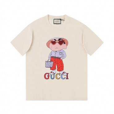 구찌 남성 크루넥 아이보리 반팔티 - Mens Iwory Tshirts 