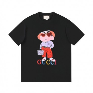 구찌 남성 크루넥 블랙 반팔티 - Mens Black Tshirts 