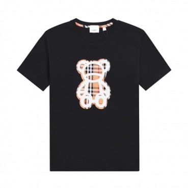 버버리 남성 크루넥 블랙 반팔티 - Mens Black Tshirts 