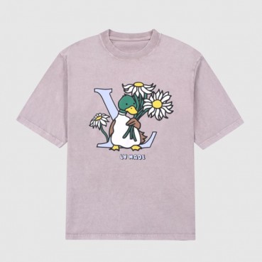 루이비통 남성 그레이 크루넥 반팔티 - Mens Gray Tshirts 