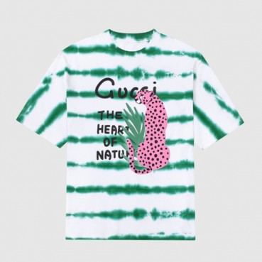 구찌 남성 크루넥 그린 반팔티 - Mens Green Tshirts 