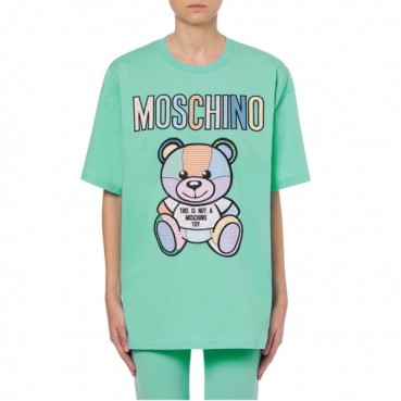 모스키노 남/녀 크루넥 그린 반팔티 - Unisex Green Tshirts 