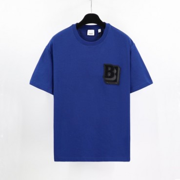 버버리 남성 클래식 블루 폴로 반팔티 - Mens Blue Tshirts 