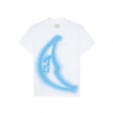 지방시 남성 크루넥 화이트 반팔티 - Mens White Tshirts 