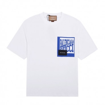구찌 남성 크루넥 화이트 반팔티 - Mens White Tshirts 