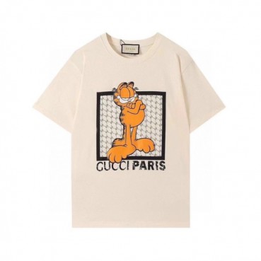 구찌 남성 크루넥 아이보리 반팔티 - Mens Ivory Tshirts 