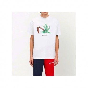 팜 엔젤스 남자 크루넥 화이트 반팔티 - Mens White Tshirts 