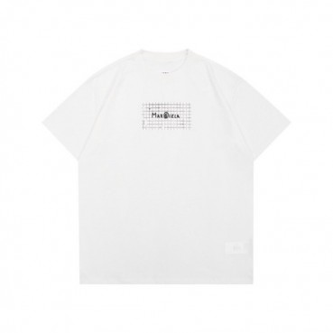 메종마르지엘라 남성 크루넥 화이트 반팔티 - Mens White Tshirts 