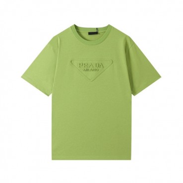 프라다 남성 그린 크루넥 반팔티 - Mens Green Tshirts 