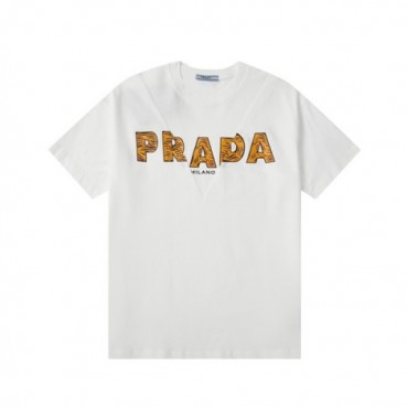 프라다 남성 화이트 반팔티 - Prada Mens White Tshirts 