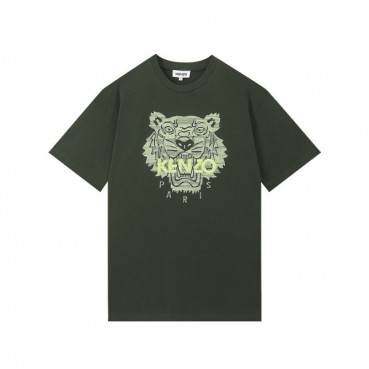 겐조 남성 그린 크루넥 반팔티 - Mens Green Tshirts 