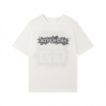 지방시 남성 크루넥 화이트 반팔티 - Mens White Tshirts 