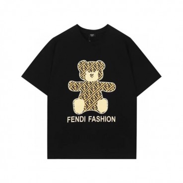 펜디 남성 크루넥 블랙 반팔티 - Mens Black Tshirts 