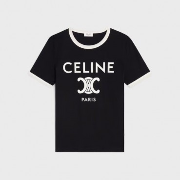 셀린느 남/녀 블랙 반팔티 - Celine Unisex Black Tshirts 