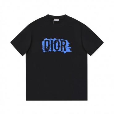 디올 남성 크루넥 블랙 반팔티 - Mens Black Tshirts 