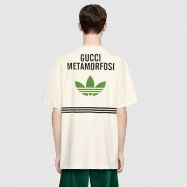 구찌 남성 크루넥 아이보리 반팔티 - Mens Ivory Tshirts 