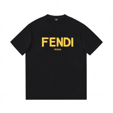 펜디 남성 크루넥 블랙 반팔티 - Mens Black Tshirts 