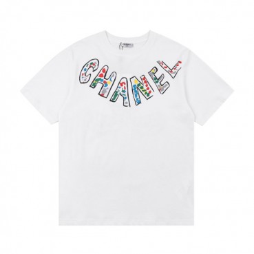 샤넬 여성 크루넥 화이트 반팔티 - Womens White Tshirts 