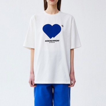 Ader 남/녀 화이트 크루넥 반팔티 - Unisex White Tshirts 