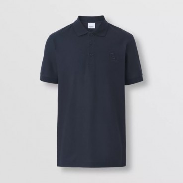 버버리 남성 클래식 네이비 폴로 반팔티 - Mens Navy Tshirts 