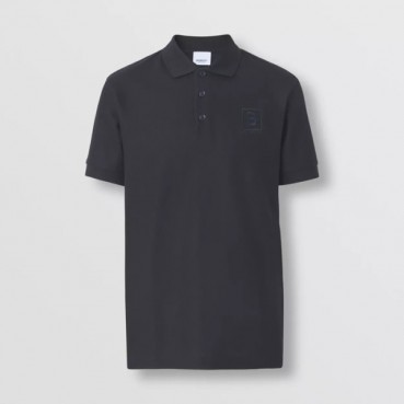 버버리 남성 클래식 블랙 폴로 반팔티 - Mens Black Tshirts 