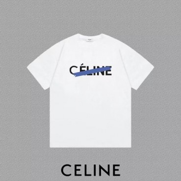 셀린느 남/녀 화이트 반팔티 - Celine Unisex White Tshirts 