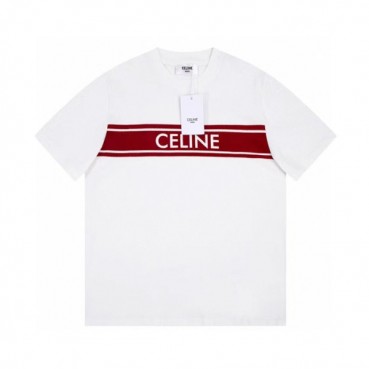 셀린느 남/녀 크루넥 화이트 반팔티 - Unisex White Tshirts 