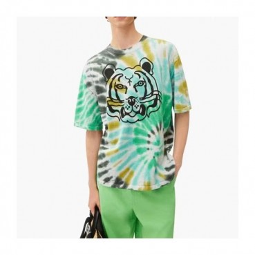 겐조 남성 그린 크루넥 반팔티 - Mens Green Tshirts 