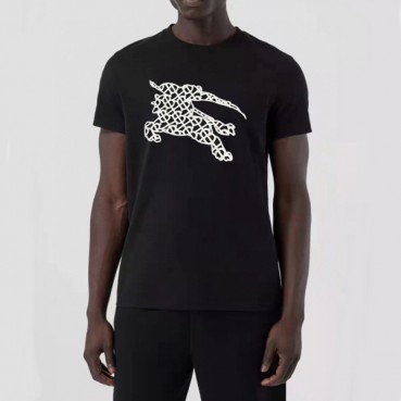 버버리 남성 크루넥 블랙 반팔티 - Mens Black Tshirts 