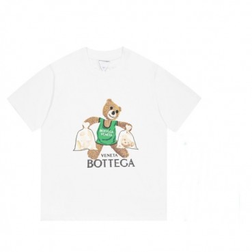 보테가 남성 크루넥 화이트 반팔티 - Mens White Tshirts 