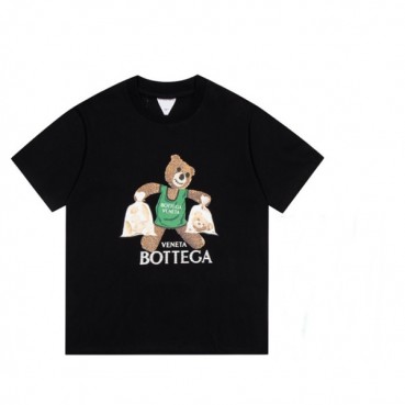 보테가 남성 크루넥 블랙 반팔티 - Mens Black Tshirts 