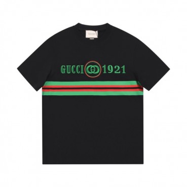 구찌 남성 크루넥 블랙 반팔티 - Mens Black Tshirts 