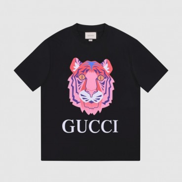 구찌 남성 크루넥 블랙 반팔티 - Mens Black Tshirts 