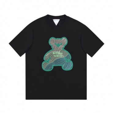 보테가 남성 크루넥 블랙 반팔티 - Mens Black Tshirts 