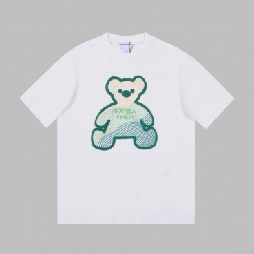 보테가 남성 크루넥 화이트 반팔티 - Mens White Tshirts 