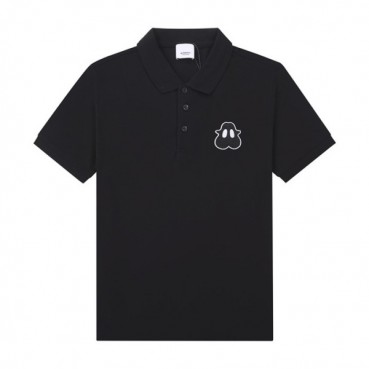 버버리 남성 블랙 폴로 반팔티 - Mens Black Tshirts 