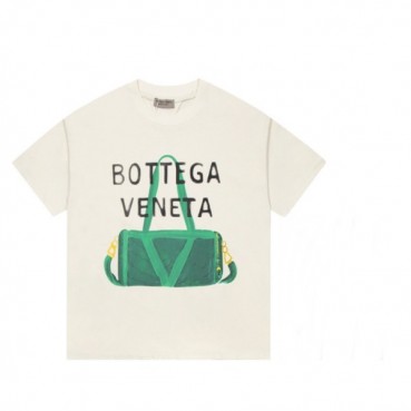 보테가 남성 크루넥 화이트 반팔티 - Mens White Tshirts 