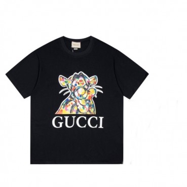 구찌 남성 크루넥 블랙 반팔티 - Mens Black Tshirts 