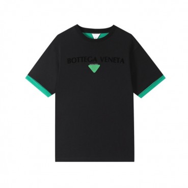 보테가 남성 크루넥 블랙 반팔티 - Mens Black Tshirts 