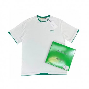 보테가 남성 크루넥 화이트 반팔티 - Mens White Tshirts 