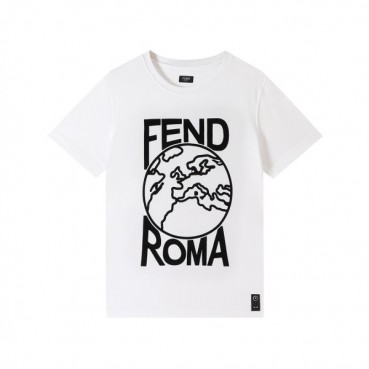 펜디 남성 크루넥 화이트 반팔티 - Mens White Tshirts 