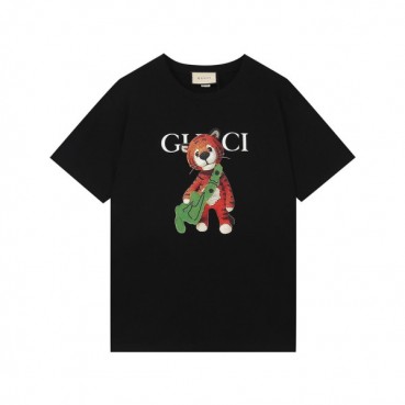 구찌 남성 크루넥 블랙 반팔티 - Mens Black Tshirts 