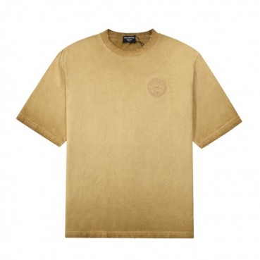 발렌시아가 남성 크루넥 옐로우 반팔티 - Mens Yellow Tshirts 