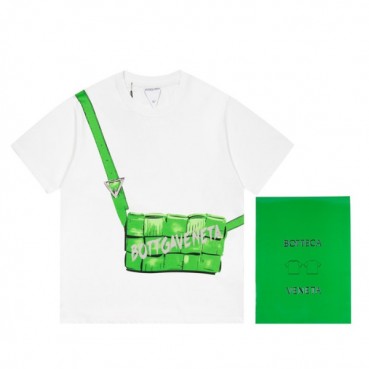 보테가 남성 크루넥 화이트 반팔티 - Mens White Tshirts 