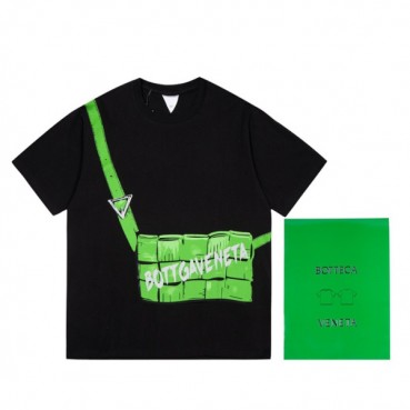 보테가 남성 크루넥 블랙 반팔티 - Mens Black Tshirts 