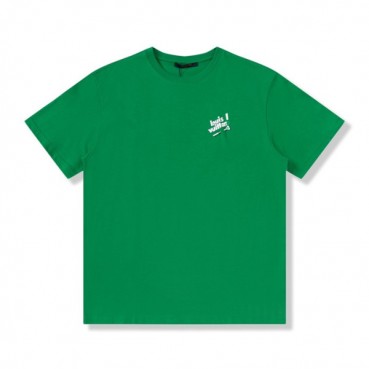 루이비통 남성 크루넥 그린 반팔티 - Mens Green Tshirts 